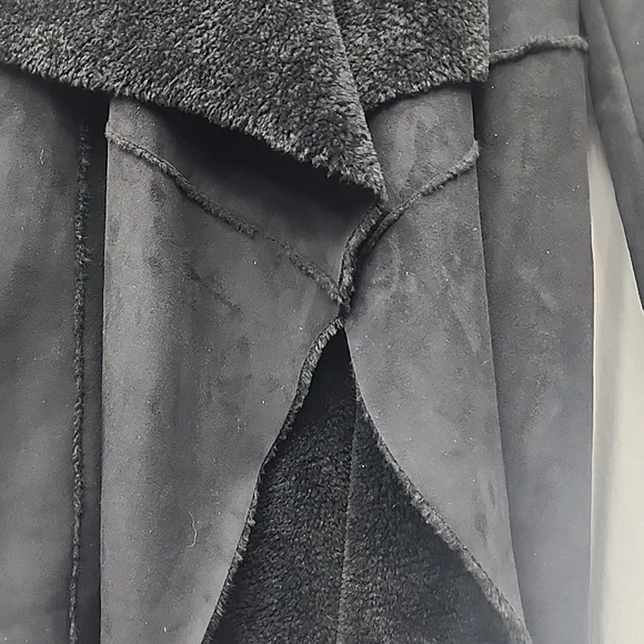 Chelsea And Theodore Large Coat Classy Warm Faux Fur Sherpa Lined - Picture 6 of 16